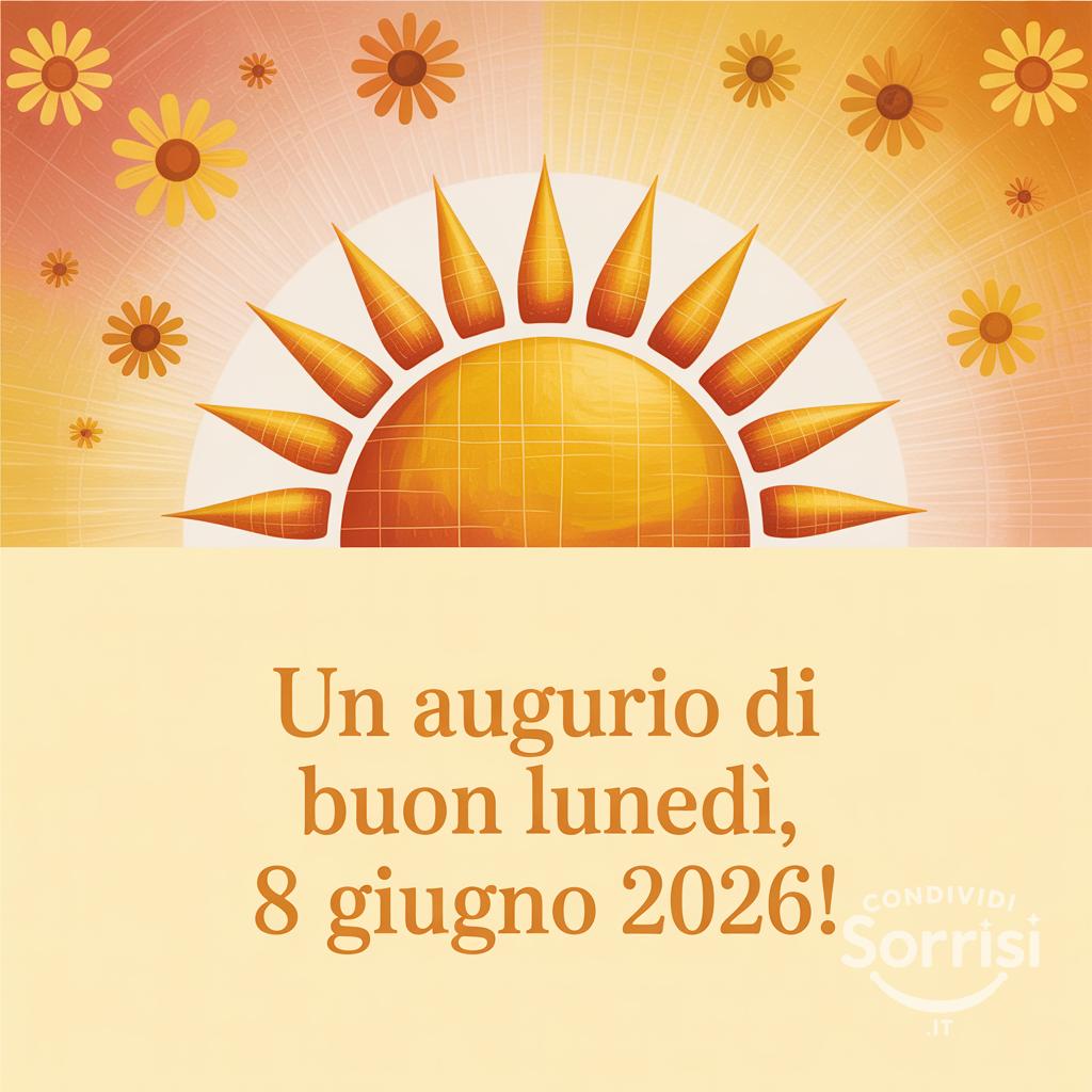 Un augurio di buon lunedì, 8 Giugno !