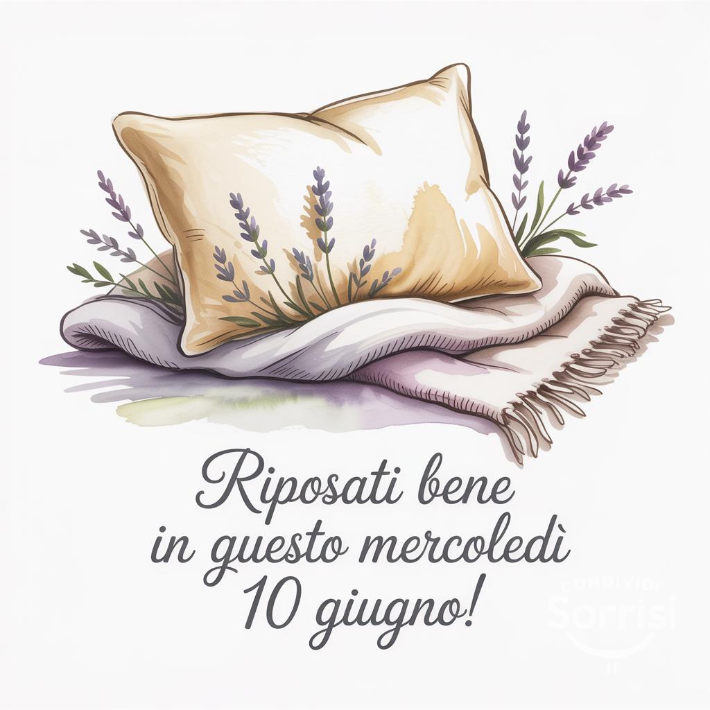 Riposati bene in questo mercoledì 10 giugno!