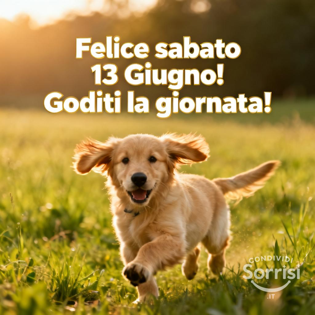 Felice sabato 13 Giugno! Goditi la giornata!