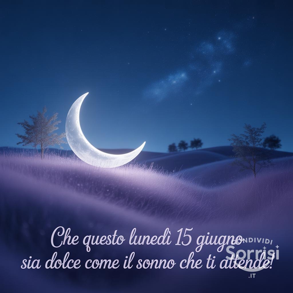Che questo lunedì 15 giugno  sia dolce come il sonno che ti attende!