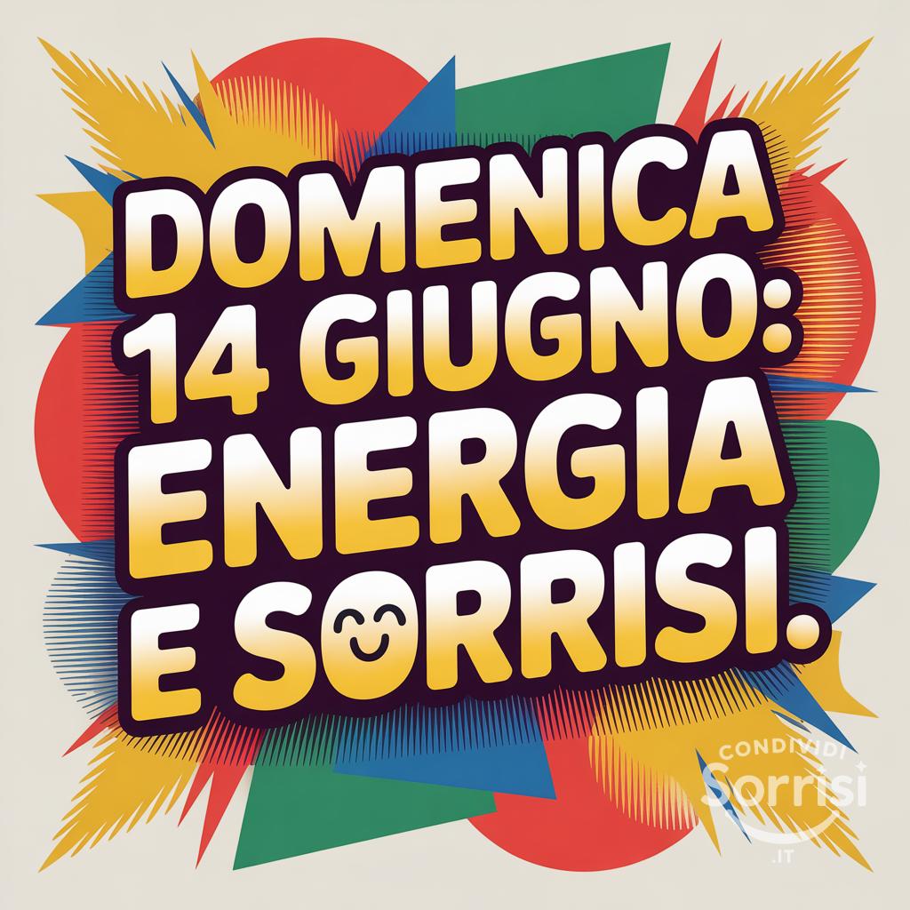 Domenica 14 giugno: energia e sorrisi.