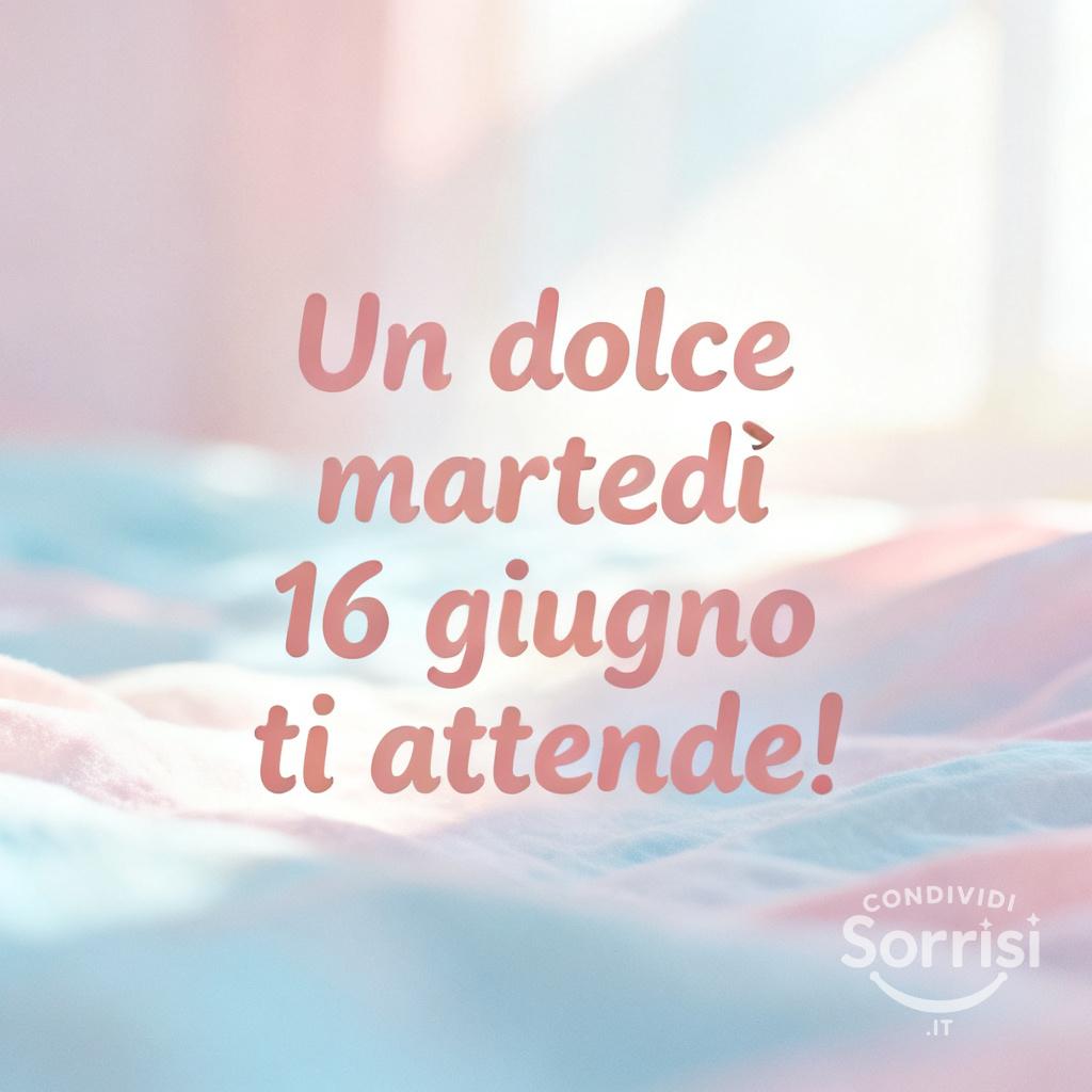 Un dolce martedì 16 giugno  ti attende!