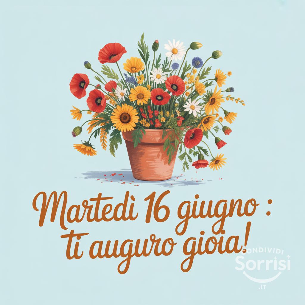 Martedì 16 giugno : ti auguro gioia!