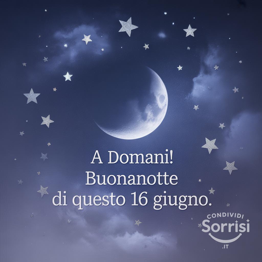A domani! Buonanotte di questo 16 giugno.