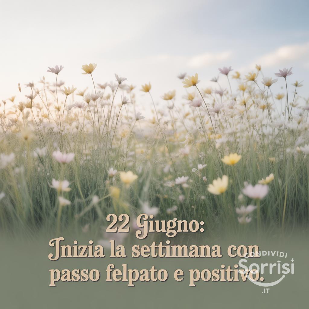 22 giugno: inizia la settimana con passo felpato e positivo.