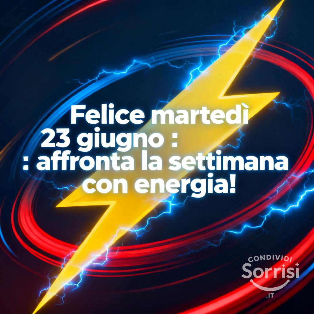 Felice martedì 23 giugno : affronta la settimana con energia!
