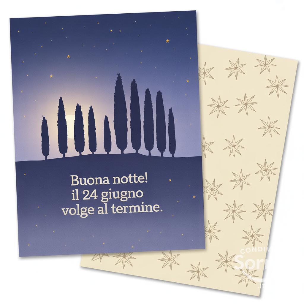 Buona notte! Il 24 giugno  volge al termine.
