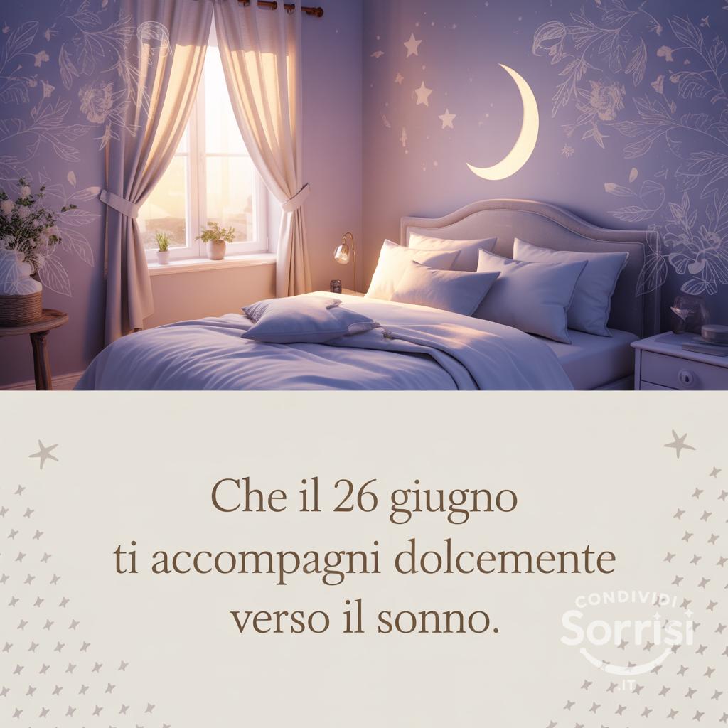 Che il 26 giugno  ti accompagni dolcemente verso il sonno.