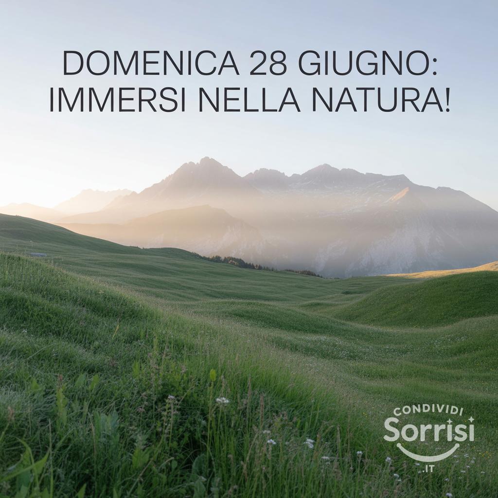 Domenica 28 Giugno: immersi nella natura!
