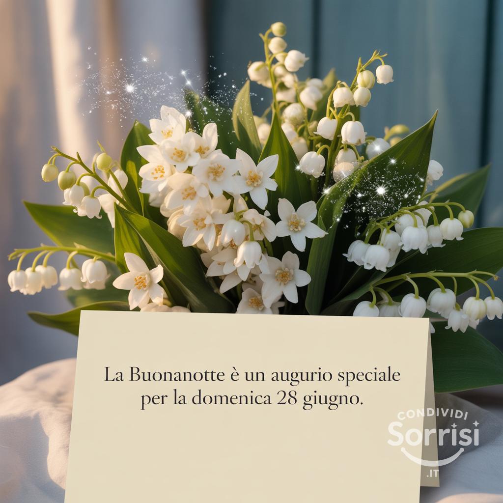 La buonanotte è un augurio speciale per la domenica 28 giugno .