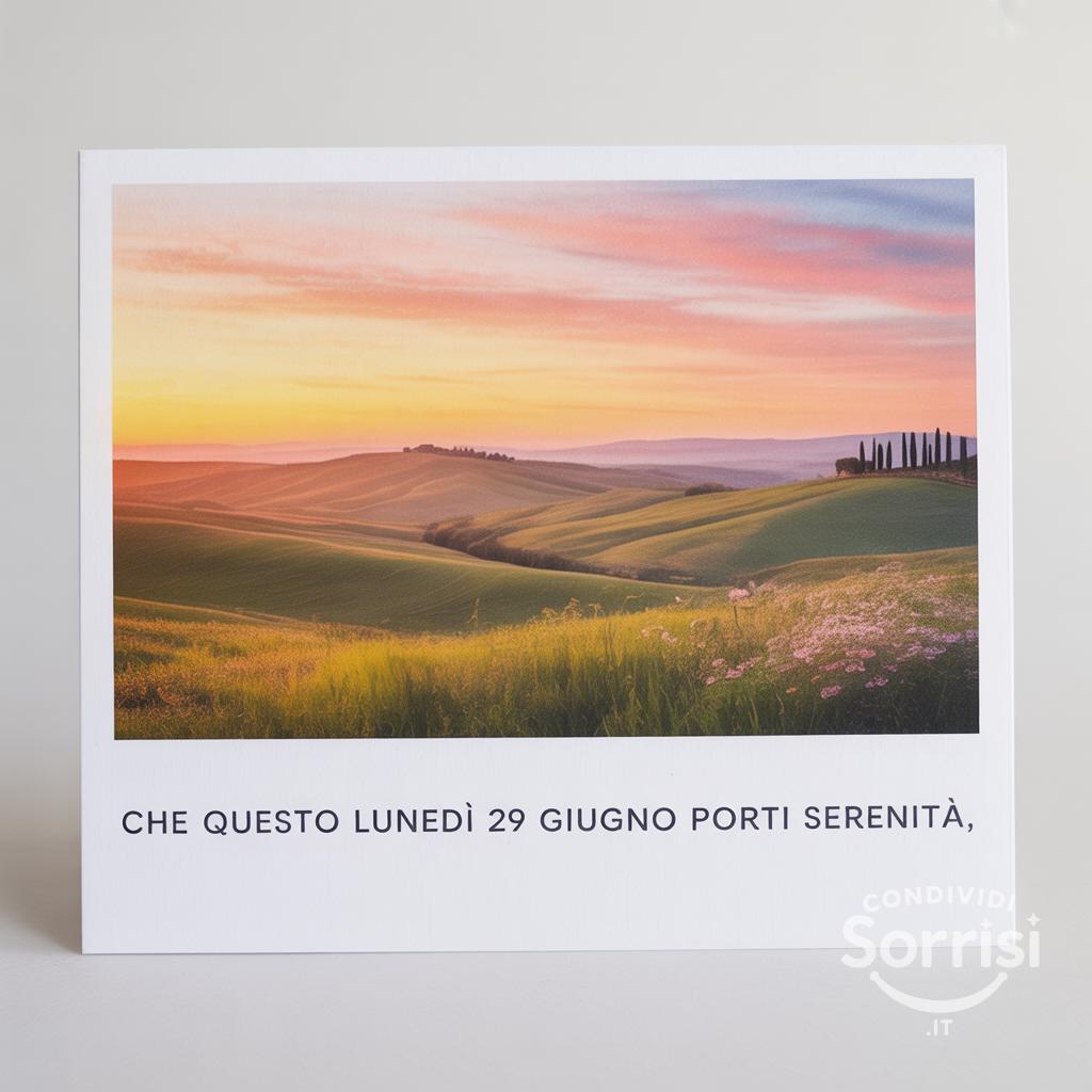 Che questo lunedì 29 giugno  porti serenità.
