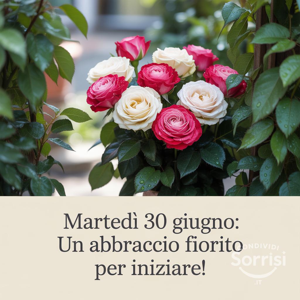 Martedì 30 giugno: un abbraccio fiorito per iniziare!