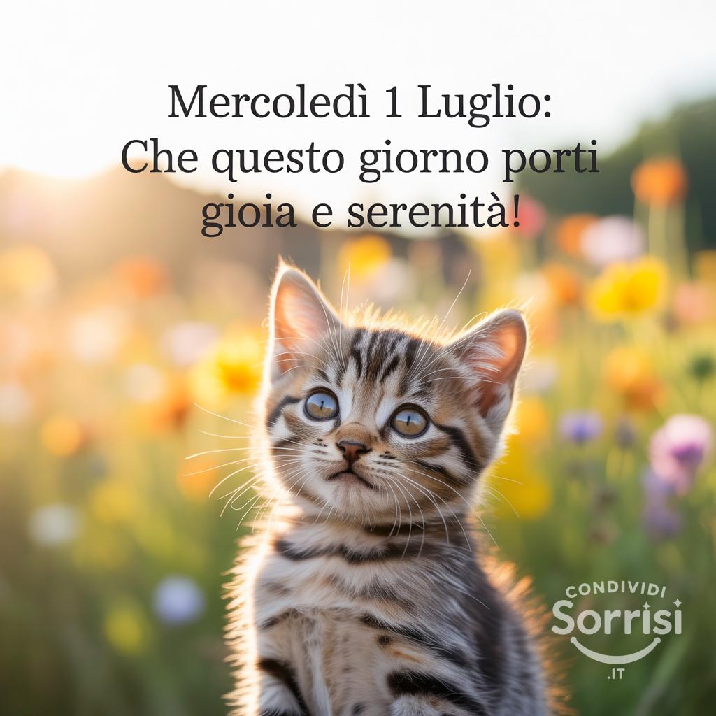 Mercoledì 1 luglio: che questo giorno porti gioia e serenità!