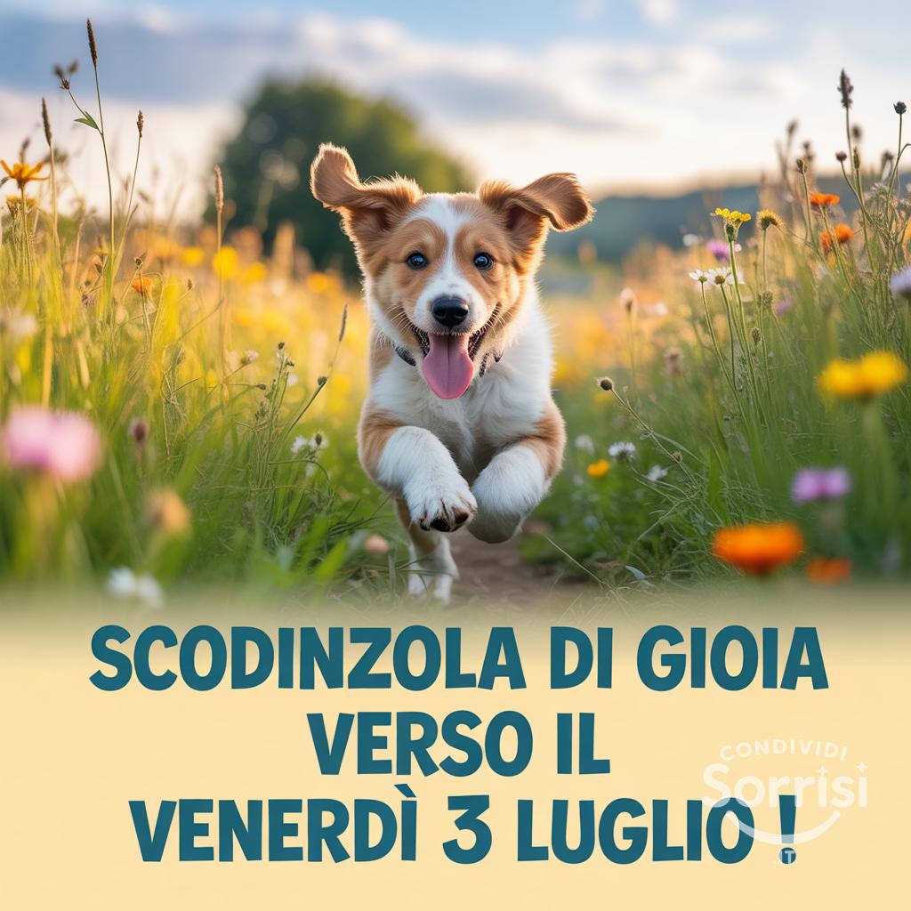 Scodinzola di gioia verso il venerdì 3 luglio !