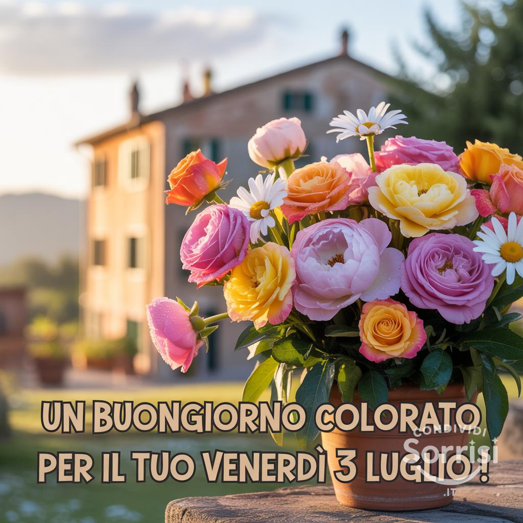 Un buongiorno colorato per il tuo venerdì 3 luglio !