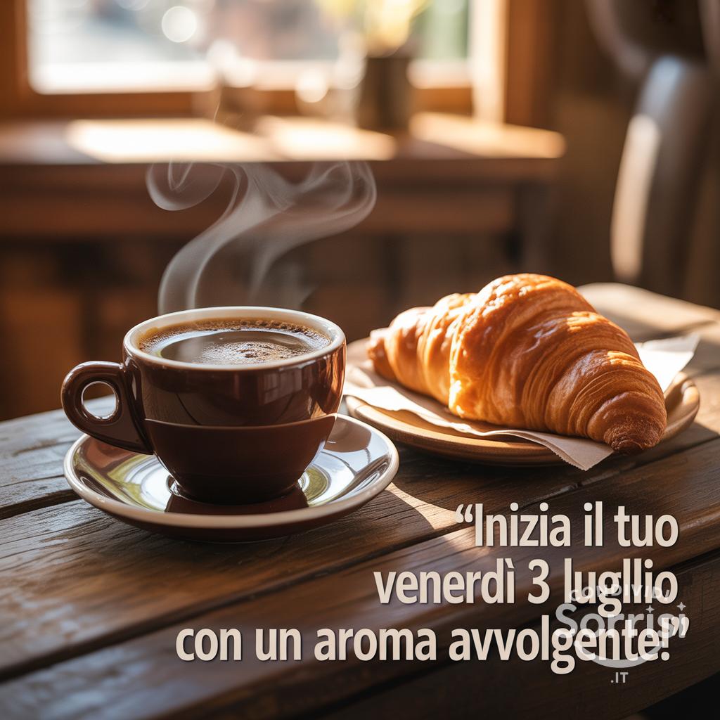 Inizia il tuo venerdì 3 luglio  con un aroma avvolgente!