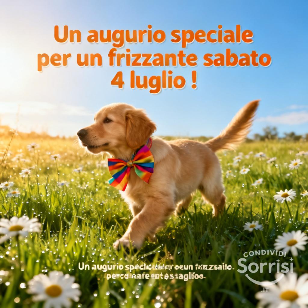 Un augurio speciale per un frizzante sabato 4 luglio !